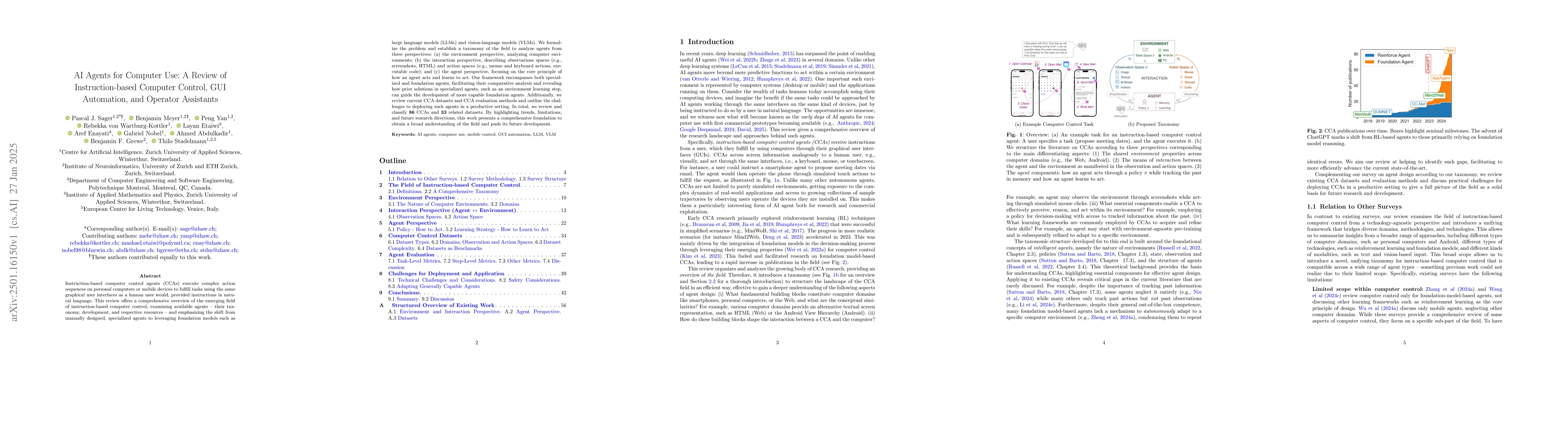 Thumbnail for AI Agents for Computer Use: A Review of Instruction-based Computer
  Control, GUI Automation, and Operator Assistants