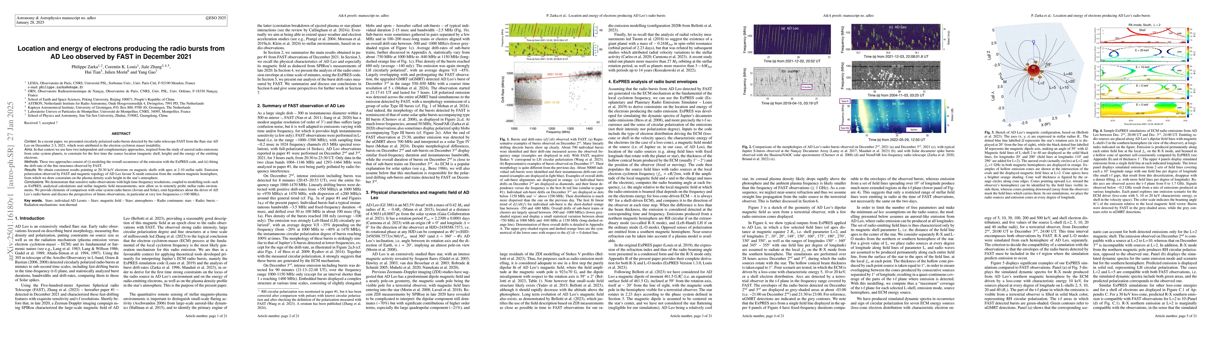Thumbnail for Location and energy of electrons producing the radio bursts from AD Leo
  observed by FAST in December 2021