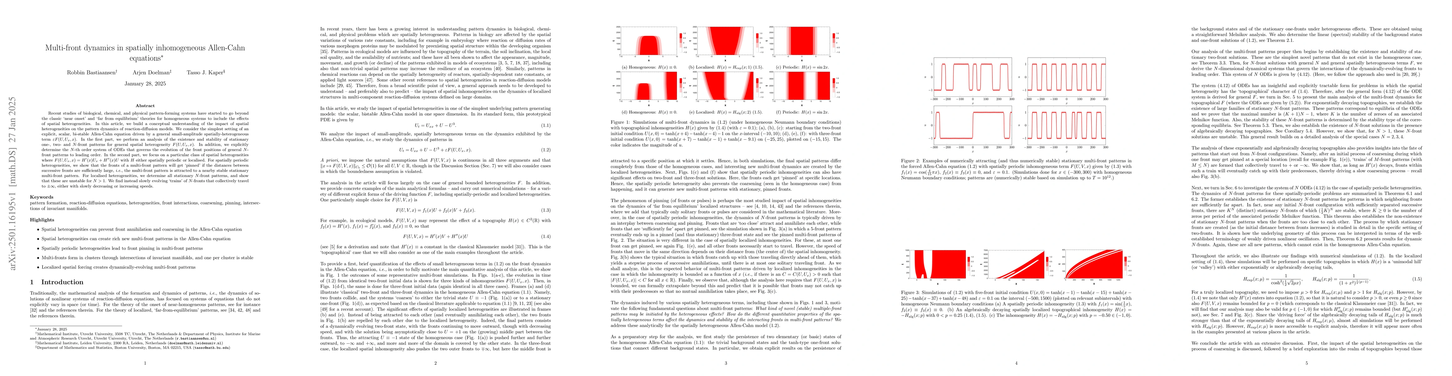Thumbnail for Multi-front dynamics in spatially inhomogeneous Allen-Cahn equations