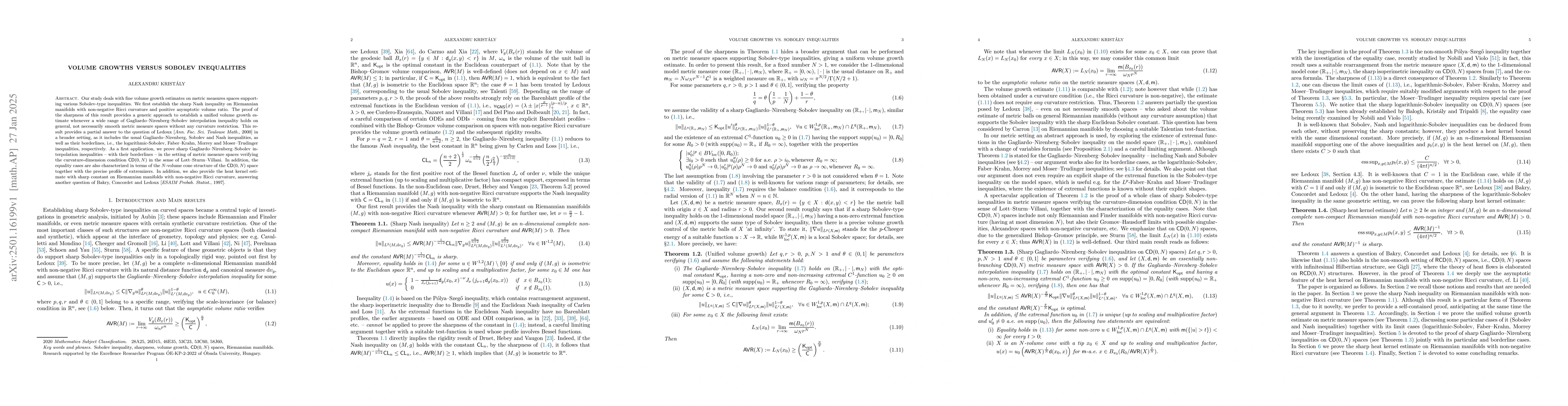 Thumbnail for Volume growths versus Sobolev inequalities