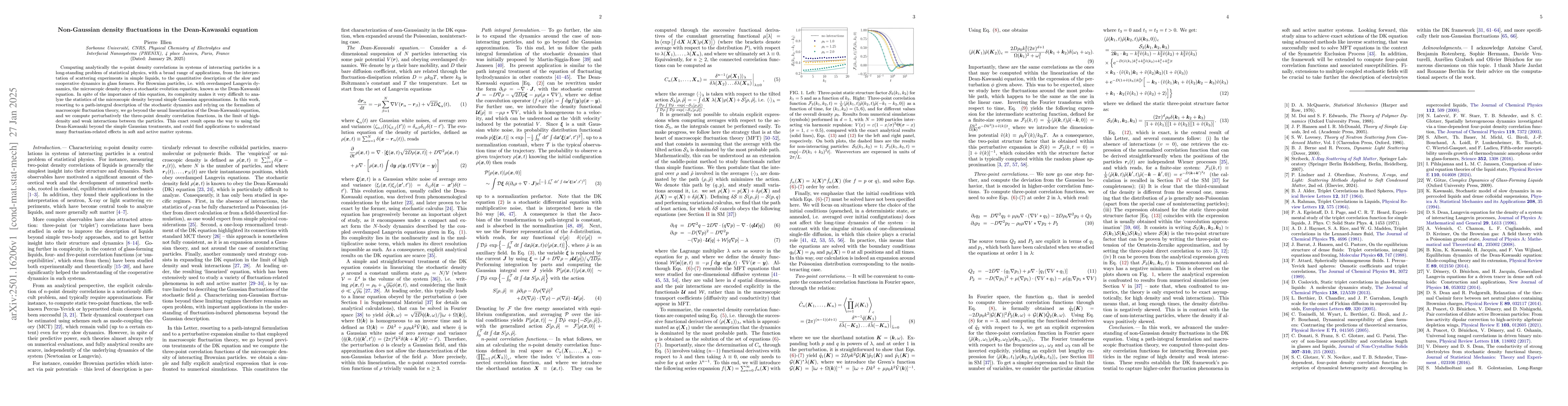 Thumbnail for Non-Gaussian density fluctuations in the Dean-Kawasaki equation