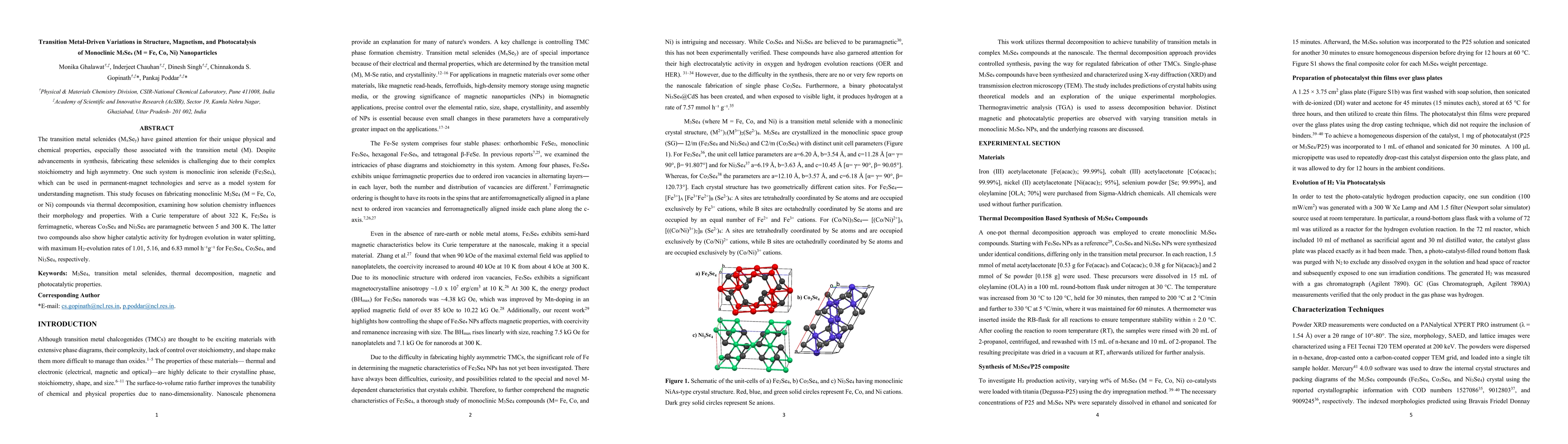 Thumbnail for Transition Metal-Driven Variations in Structure, Magnetism, and
  Photocatalysis of Monoclinic M3Se4 (M = Fe, Co, Ni) Nanoparticles