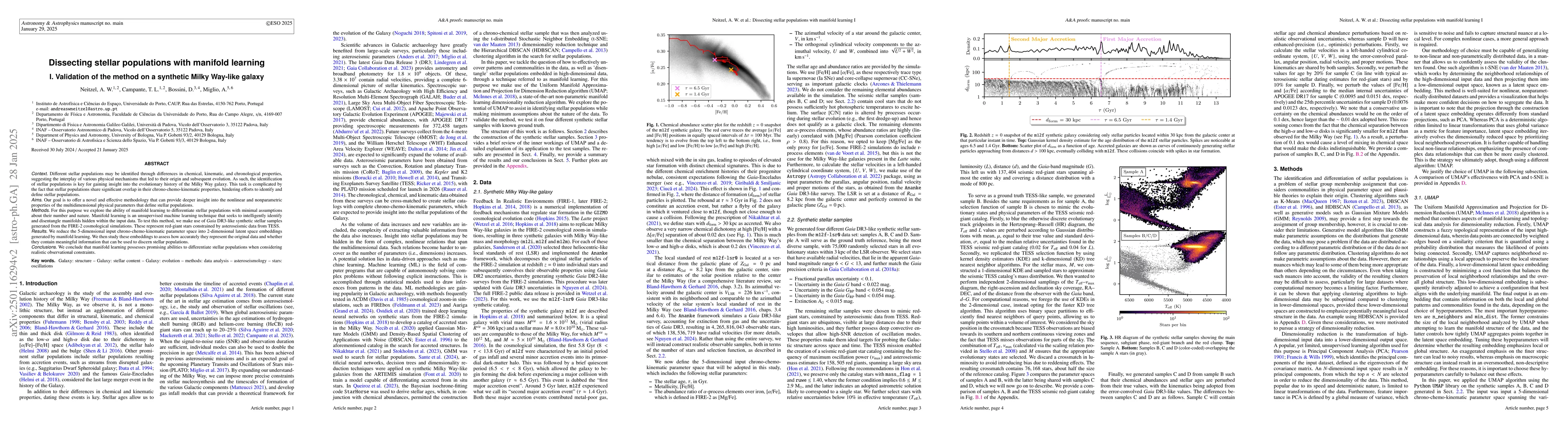 Thumbnail for Dissecting stellar populations with manifold learning I. Validation of
  the method on a synthetic Milky Way-like galaxy