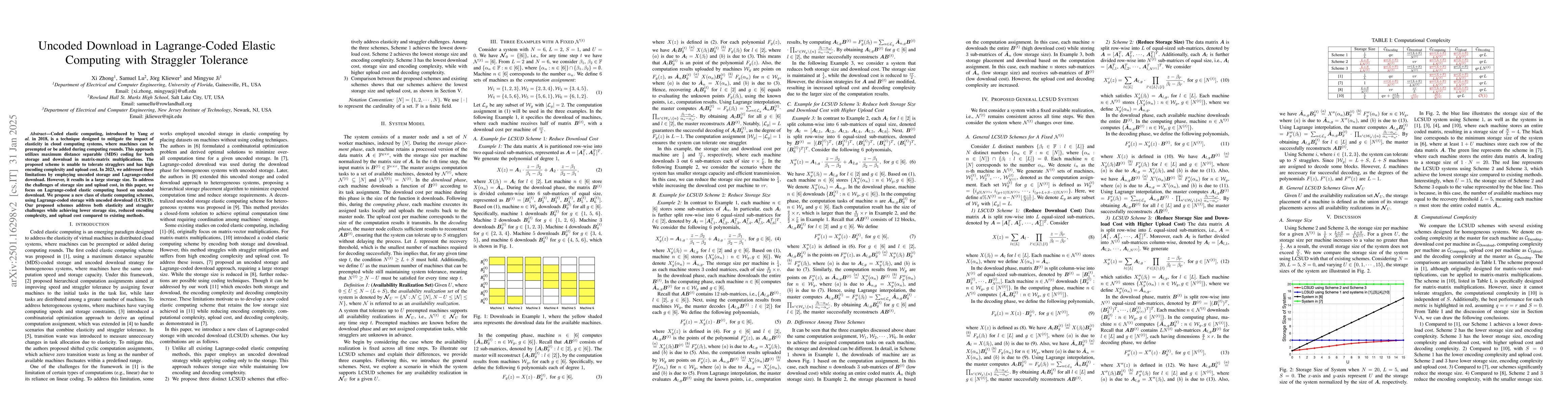 Thumbnail for Uncoded Download in Lagrange-Coded Elastic Computing with Straggler
  Tolerance