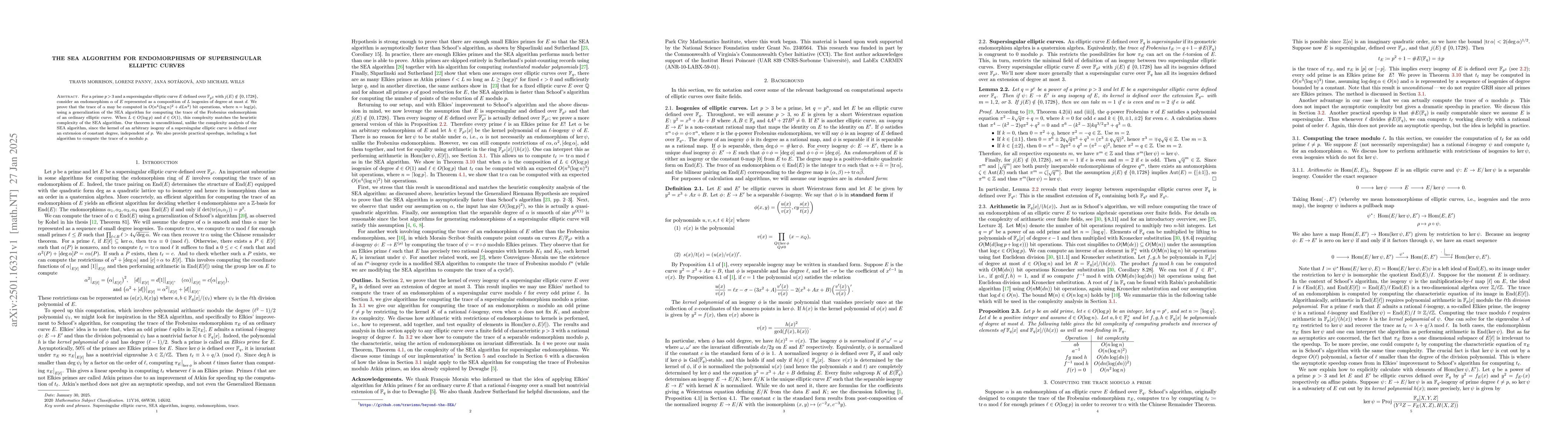 Thumbnail for The SEA algorithm for endomorphisms of supersingular elliptic curves