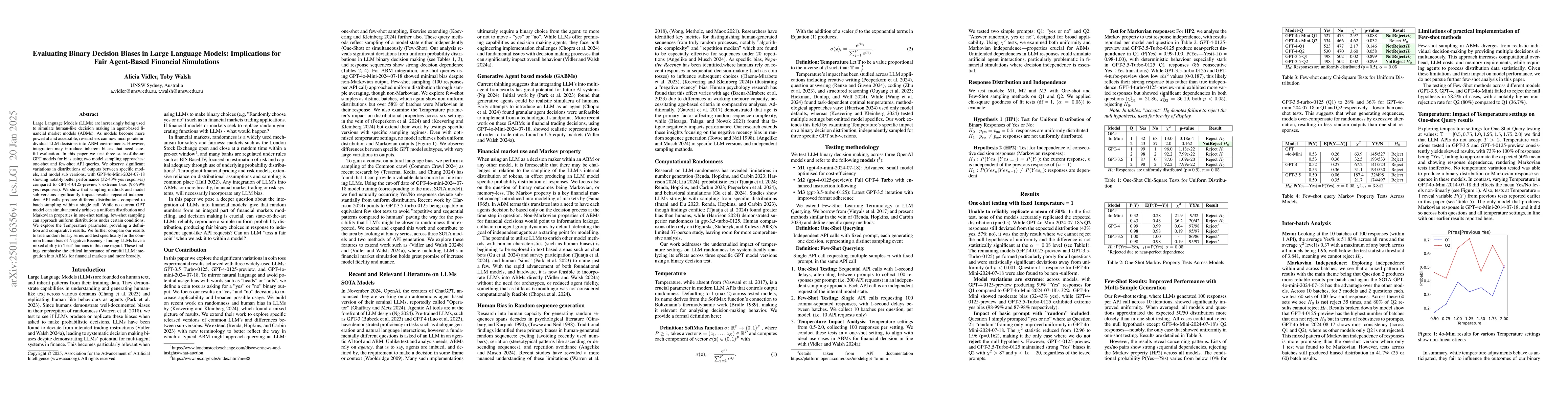 Thumbnail for Evaluating Binary Decision Biases in Large Language Models: Implications
  for Fair Agent-Based Financial Simulations