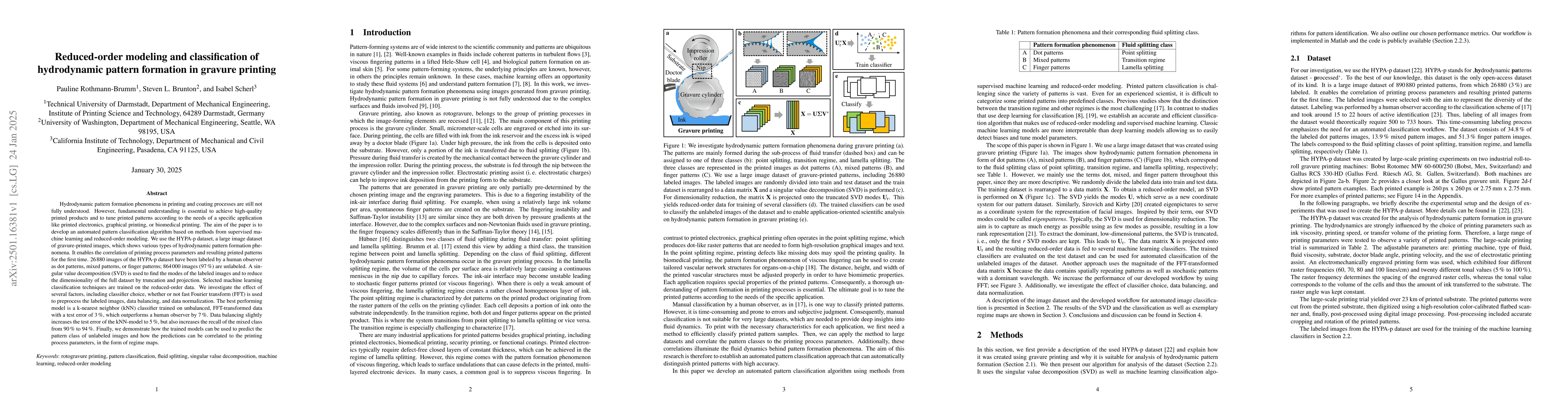 Thumbnail for Reduced-order modeling and classification of hydrodynamic pattern
  formation in gravure printing