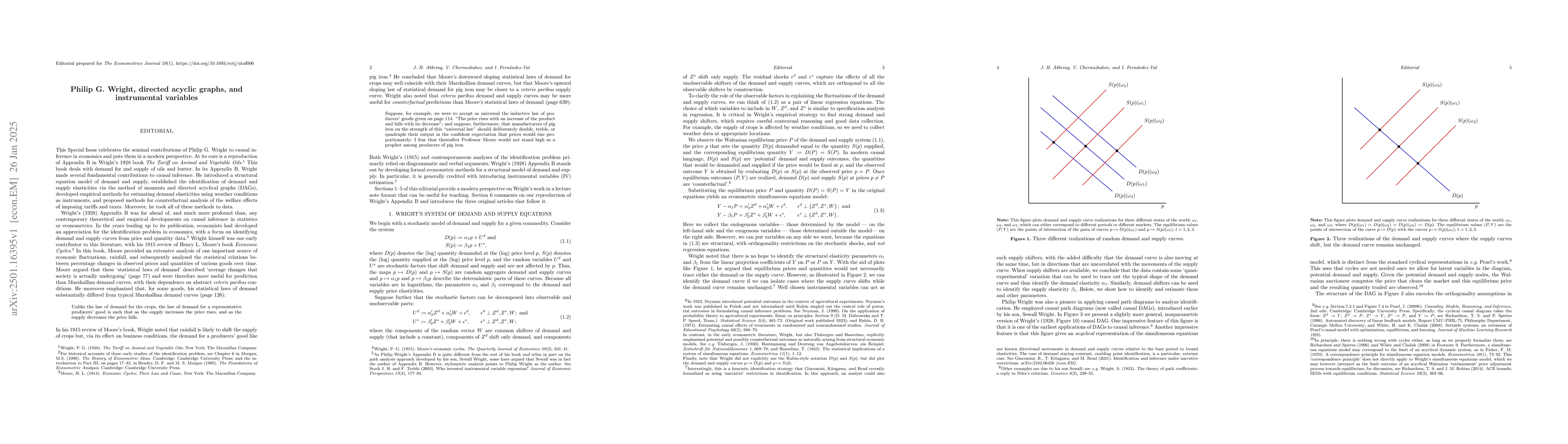 Thumbnail for Philip G. Wright, directed acyclic graphs, and instrumental variables