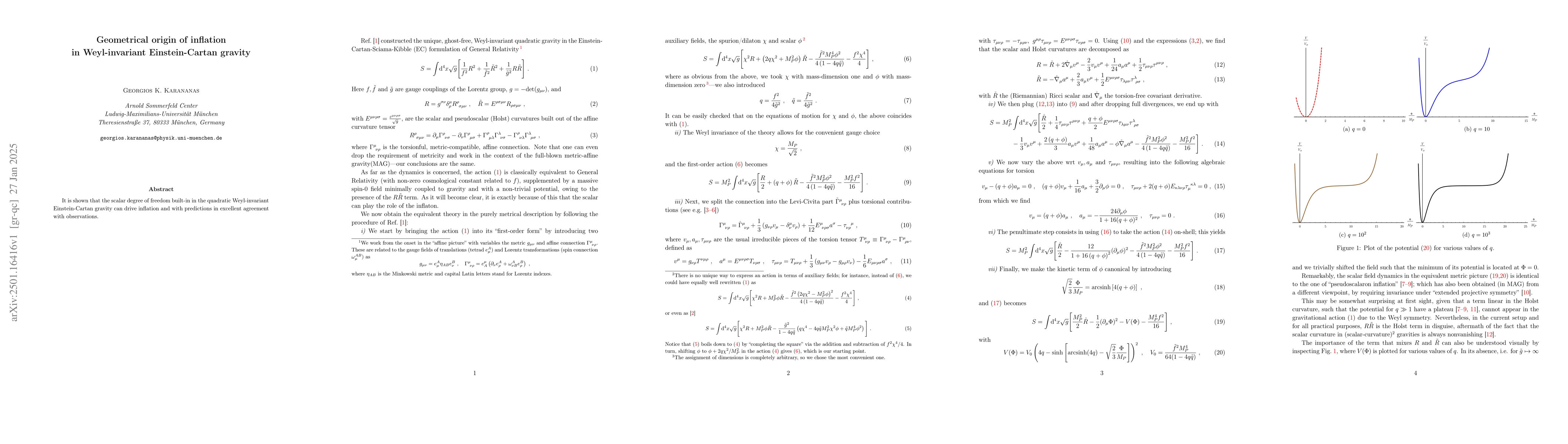 Thumbnail for Geometrical origin of inflation in Weyl-invariant Einstein-Cartan
  gravity