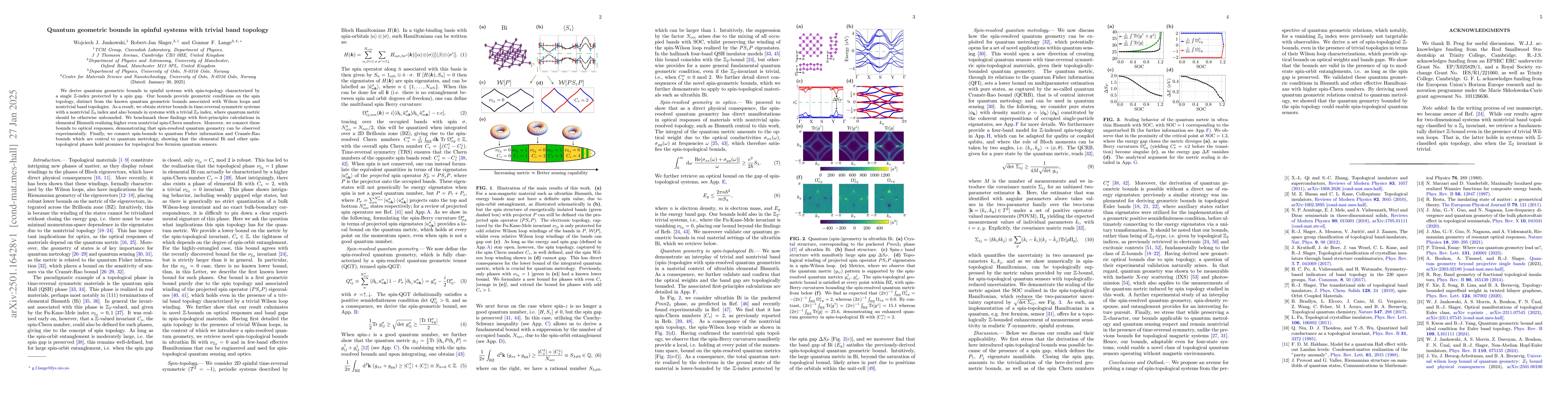 Thumbnail for Quantum geometric bounds in spinful systems with trivial band topology