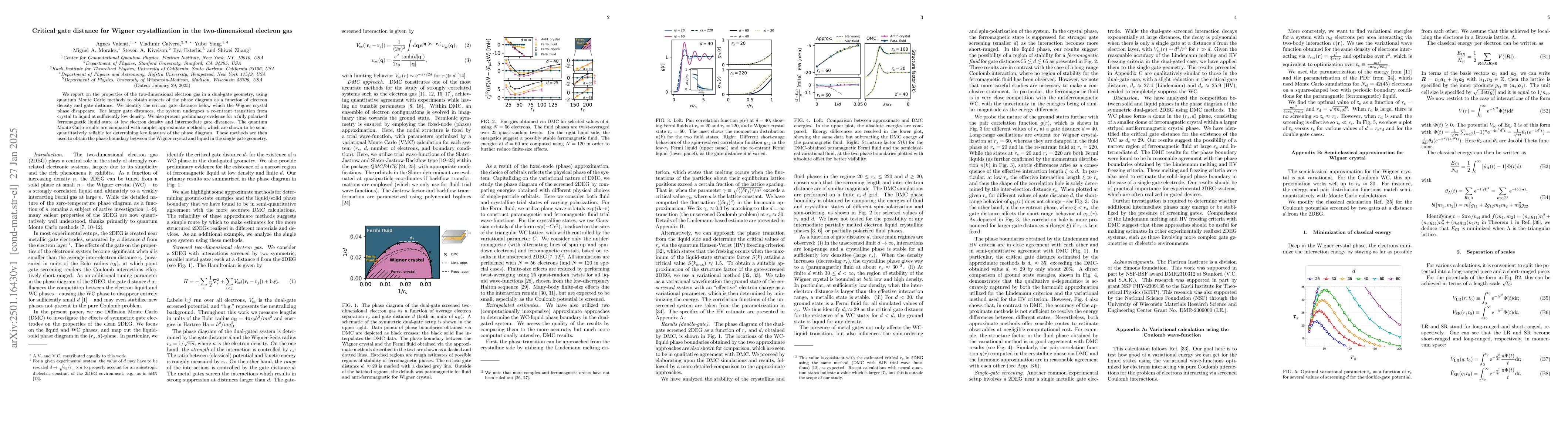 Thumbnail for Critical gate distance for Wigner crystallization in the two-dimensional
  electron gas