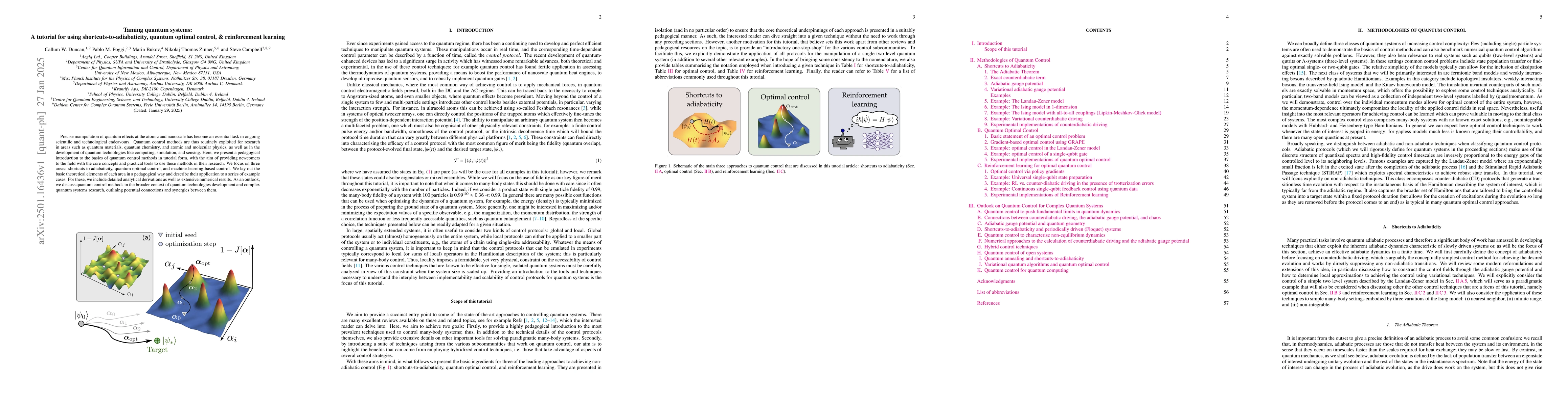 Thumbnail for Taming quantum systems: A tutorial for using shortcuts-to-adiabaticity,
  quantum optimal control, and reinforcement learning