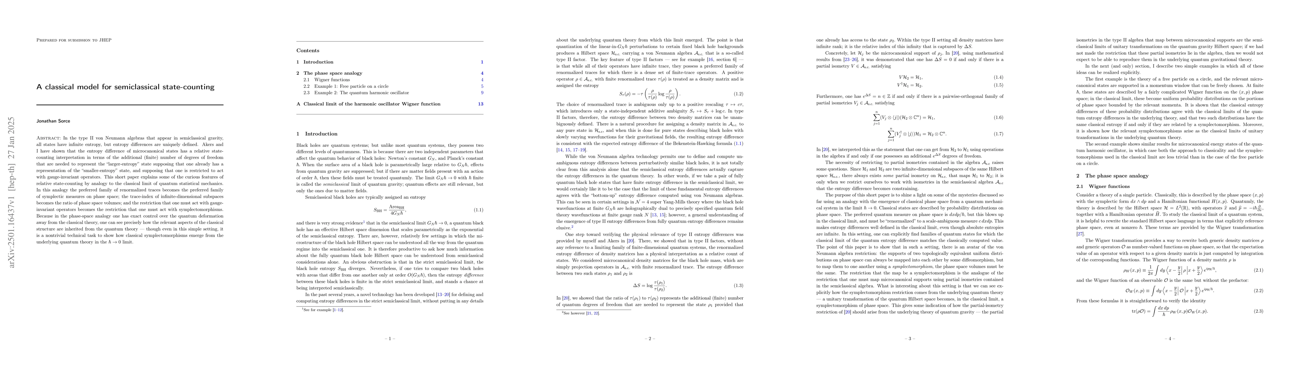 Thumbnail for A classical model for semiclassical state-counting