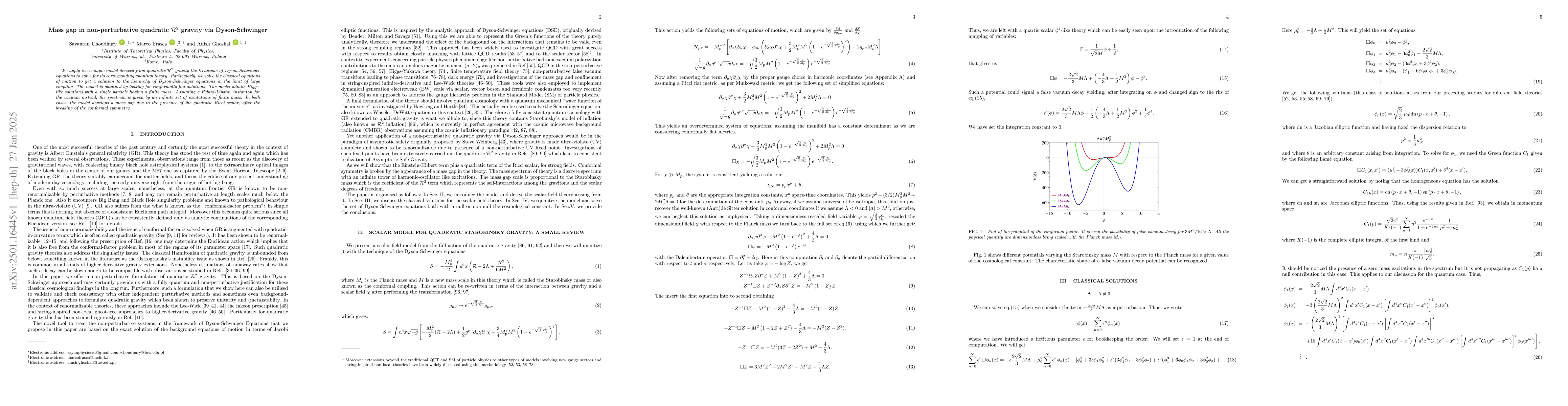 Thumbnail for Mass gap in non-perturbative quadratic $\mathcal{R}^2$ gravity via
  Dyson-Schwinger