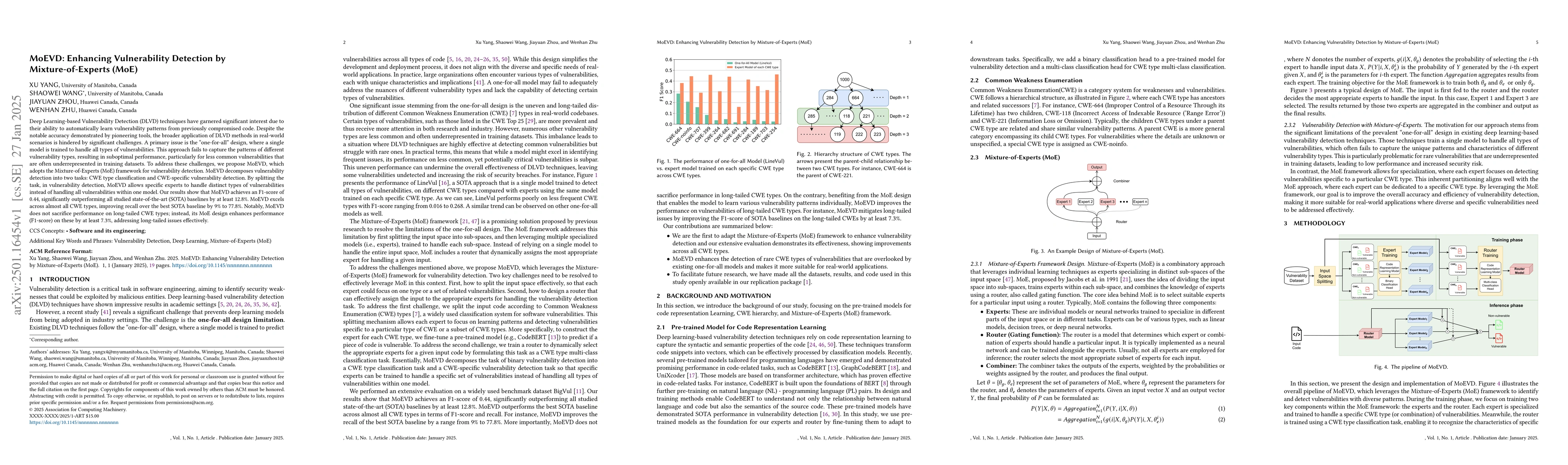 Thumbnail for MoEVD: Enhancing Vulnerability Detection by Mixture-of-Experts (MoE)
