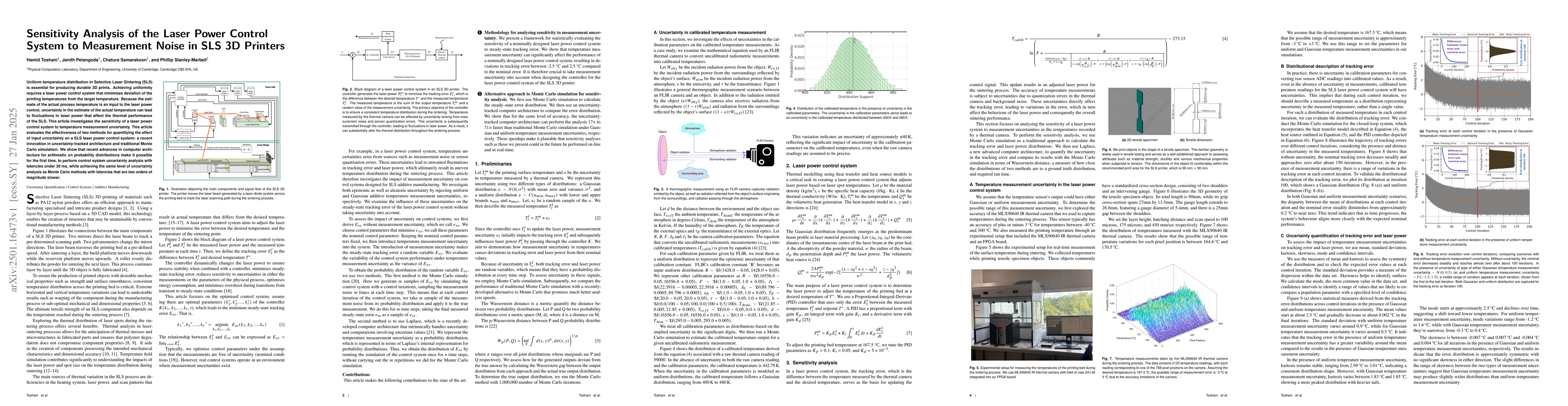 Thumbnail for Sensitivity Analysis of the Laser Power Control System to Measurement
  Noise in SLS 3D Printers