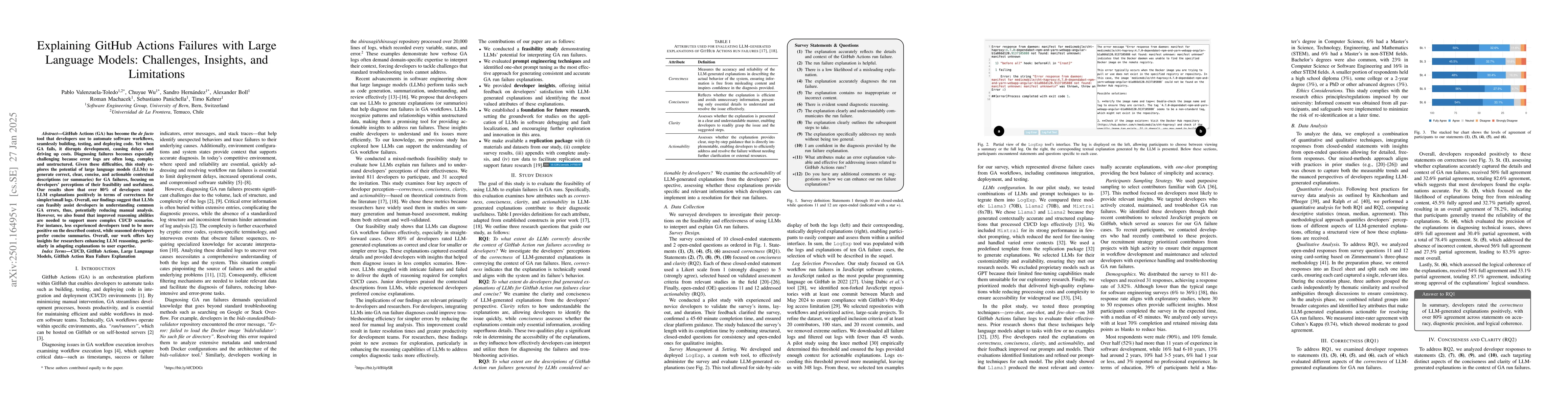 Thumbnail for Explaining GitHub Actions Failures with Large Language Models:
  Challenges, Insights, and Limitations
