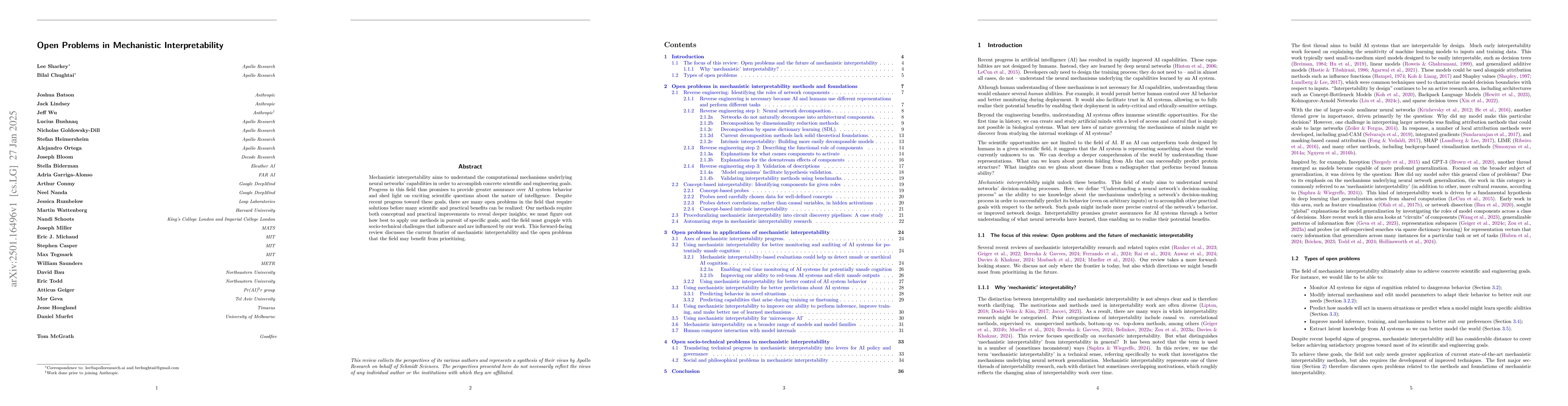 Thumbnail for Open Problems in Mechanistic Interpretability