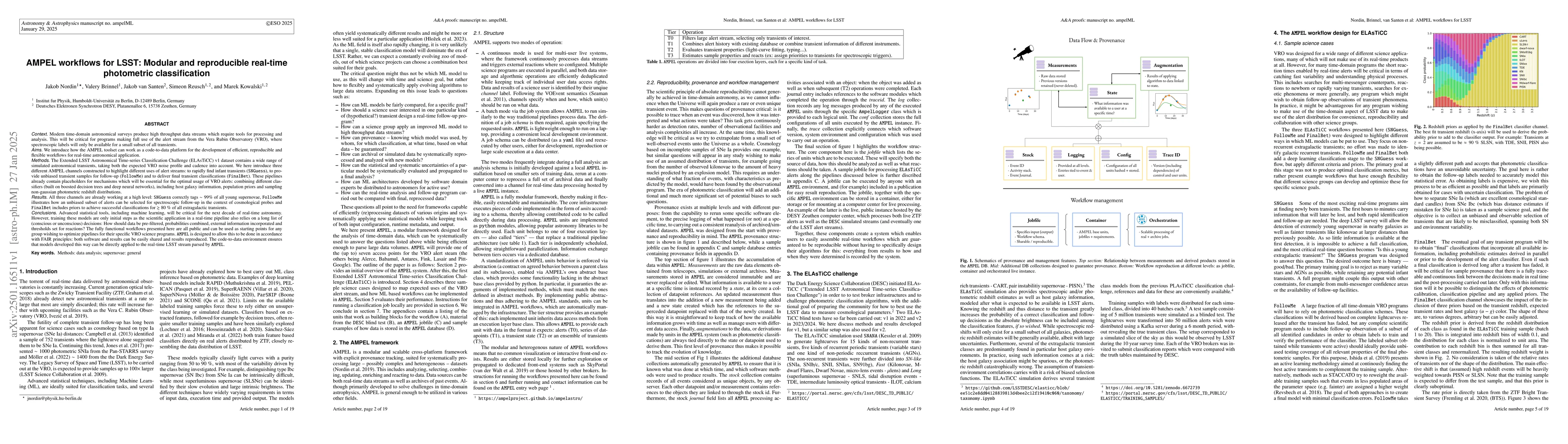 Thumbnail for AMPEL workflows for LSST: Modular and reproducible real-time photometric
  classification
