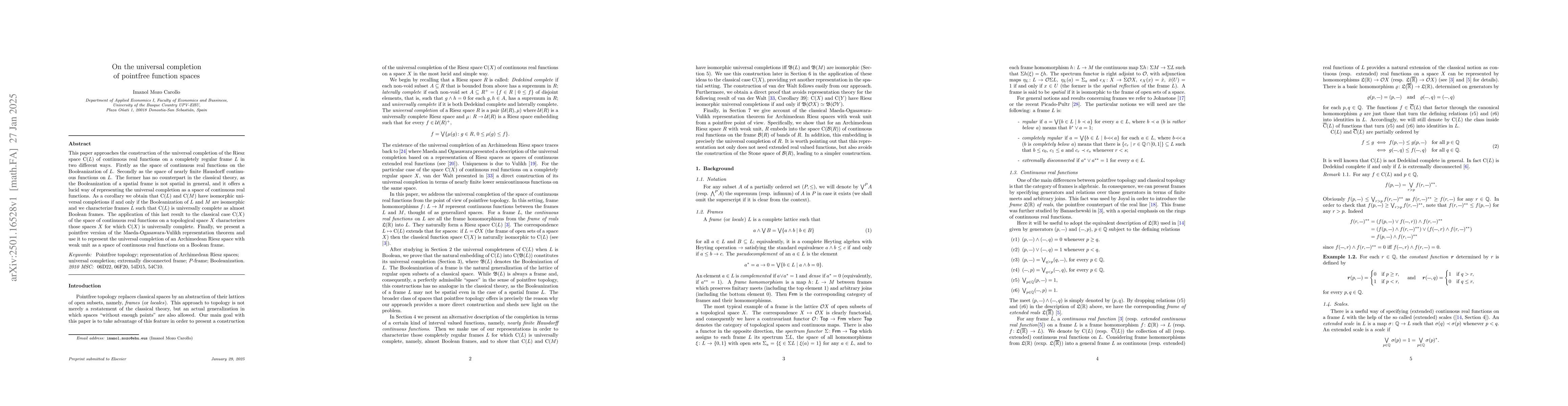 Thumbnail for On the universal completions of pointfree function spaces