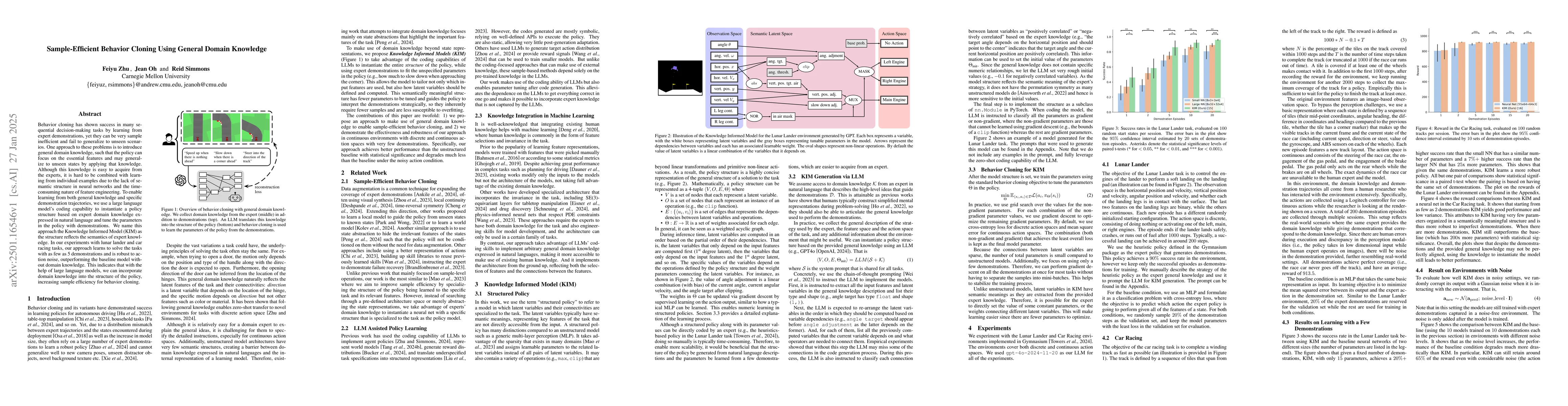 Thumbnail for Sample-Efficient Behavior Cloning Using General Domain Knowledge