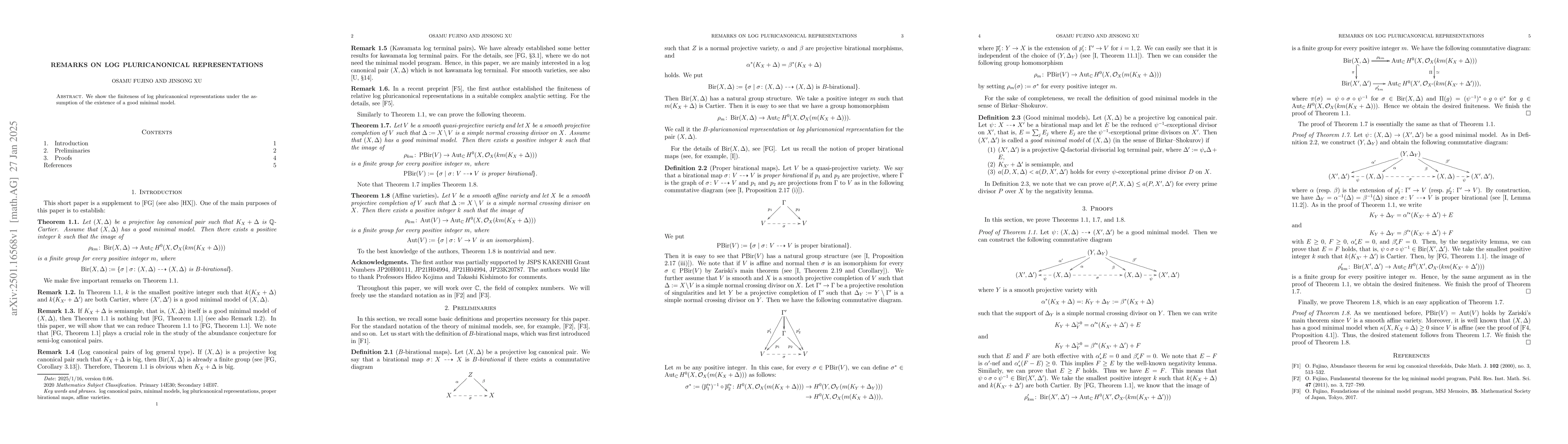 Thumbnail for Remarks on log pluricanonical representations