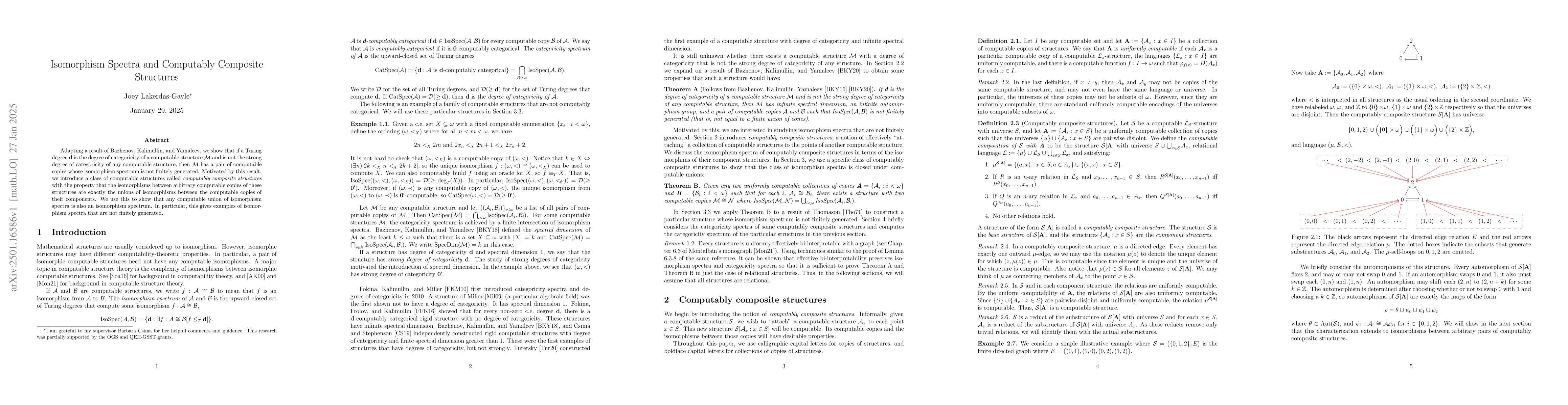 Thumbnail for Isomorphism Spectra and Computably Composite Structures