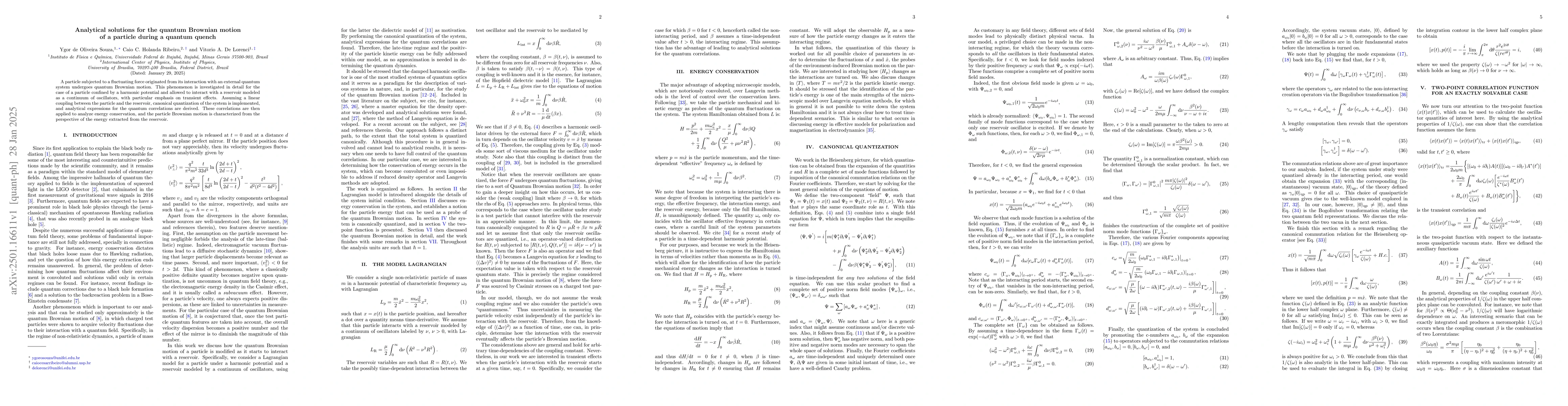 Thumbnail for Analytical solutions for the quantum Brownian motion of a particle
  during a quantum quench