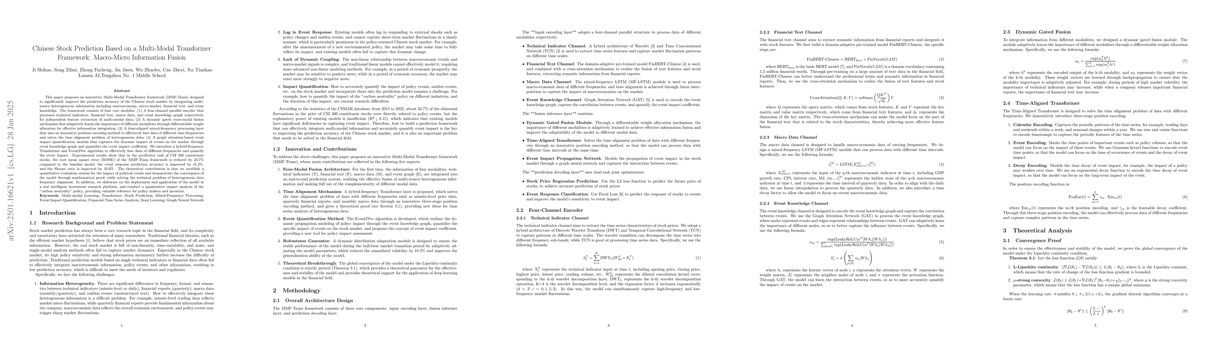 Thumbnail for Chinese Stock Prediction Based on a Multi-Modal Transformer Framework:
  Macro-Micro Information Fusion
