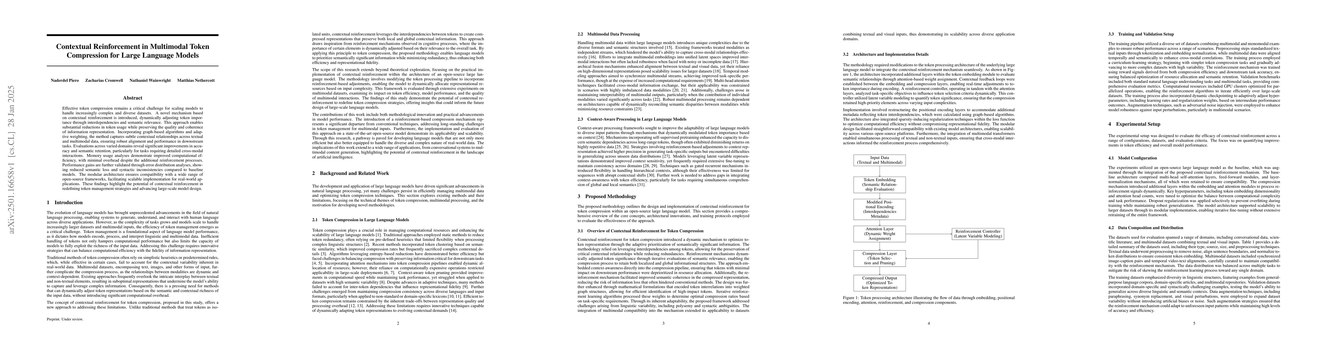 Thumbnail for Contextual Reinforcement in Multimodal Token Compression for Large
  Language Models