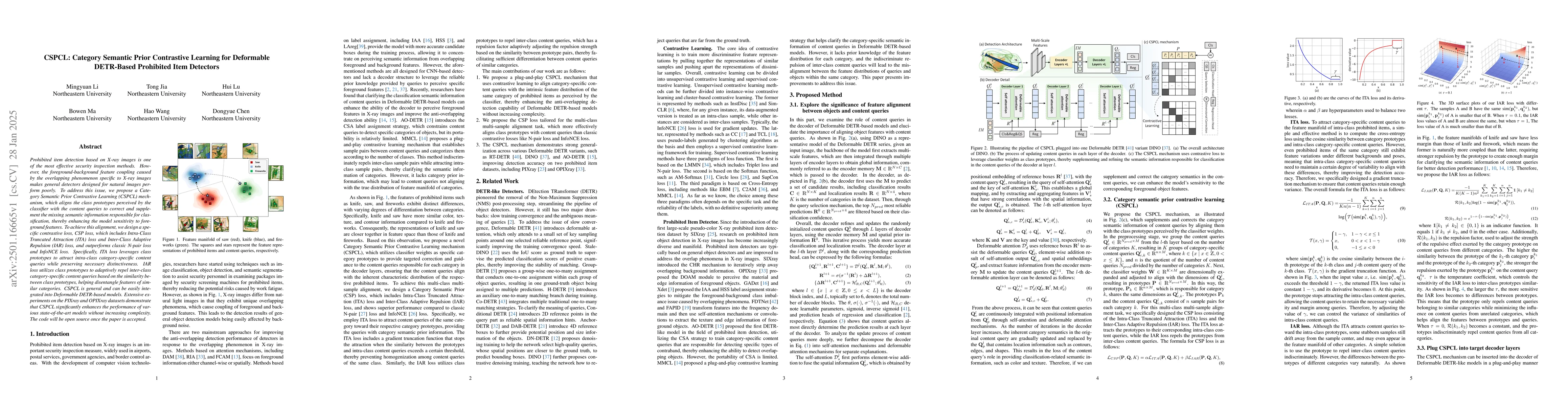 Thumbnail for CSPCL: Category Semantic Prior Contrastive Learning for Deformable
  DETR-Based Prohibited Item Detectors