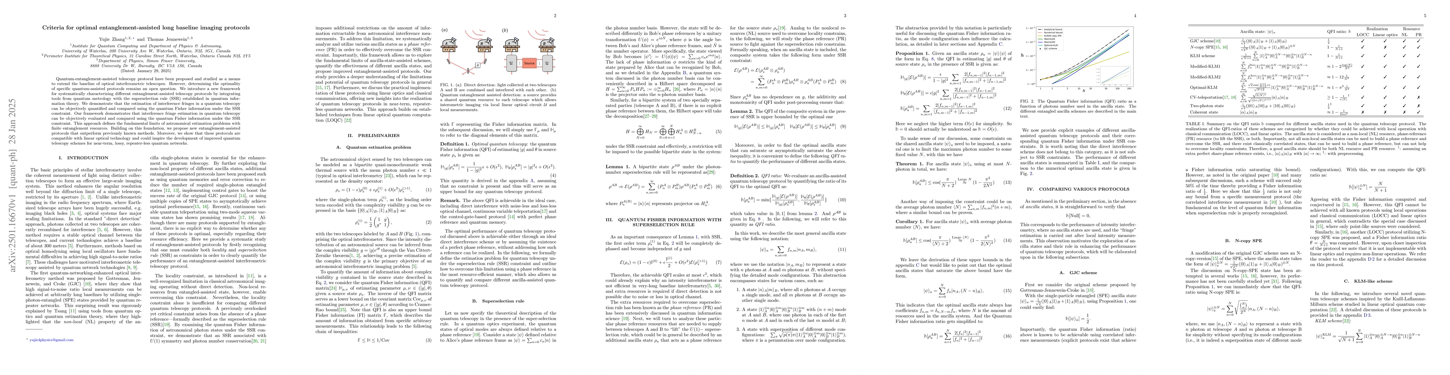 Thumbnail for Criteria for optimal entanglement-assisted long baseline imaging
  protocols