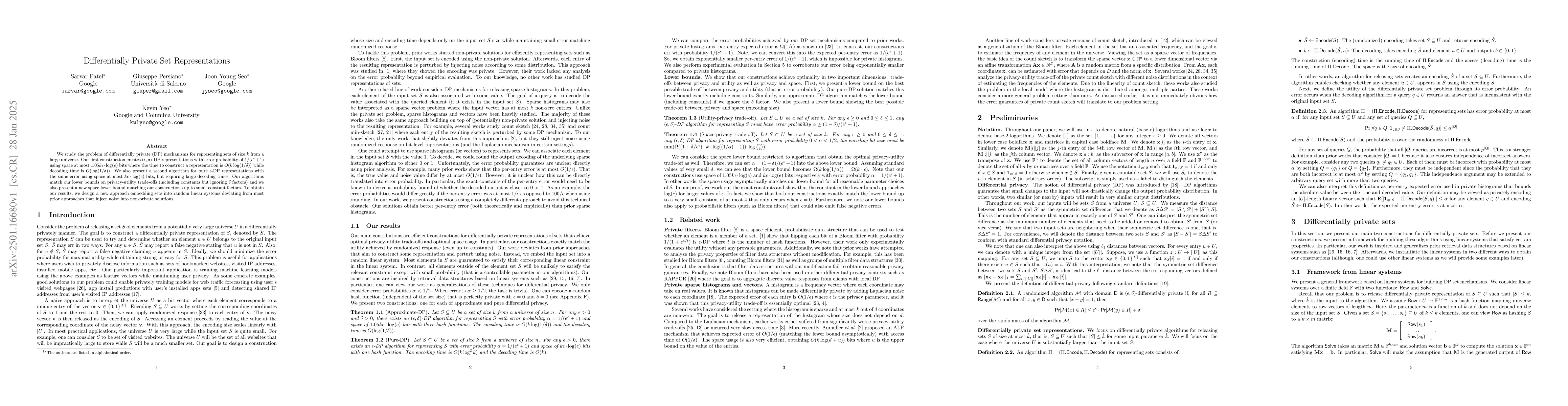 Thumbnail for Differentially Private Set Representations