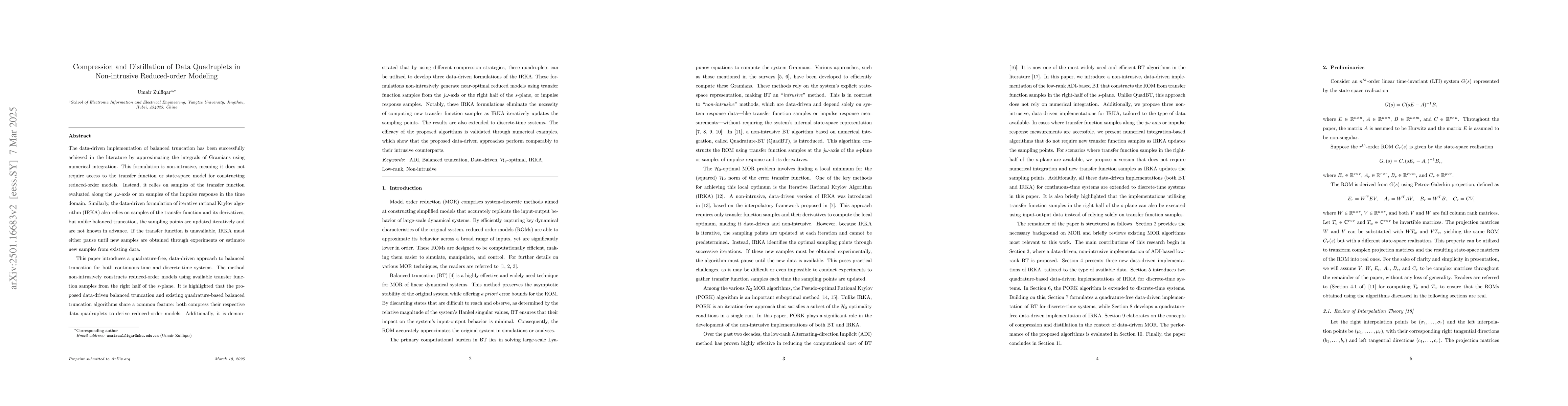 Thumbnail for On Non-intrusive Data-driven Implementations of IRKA and Balanced
  Truncation