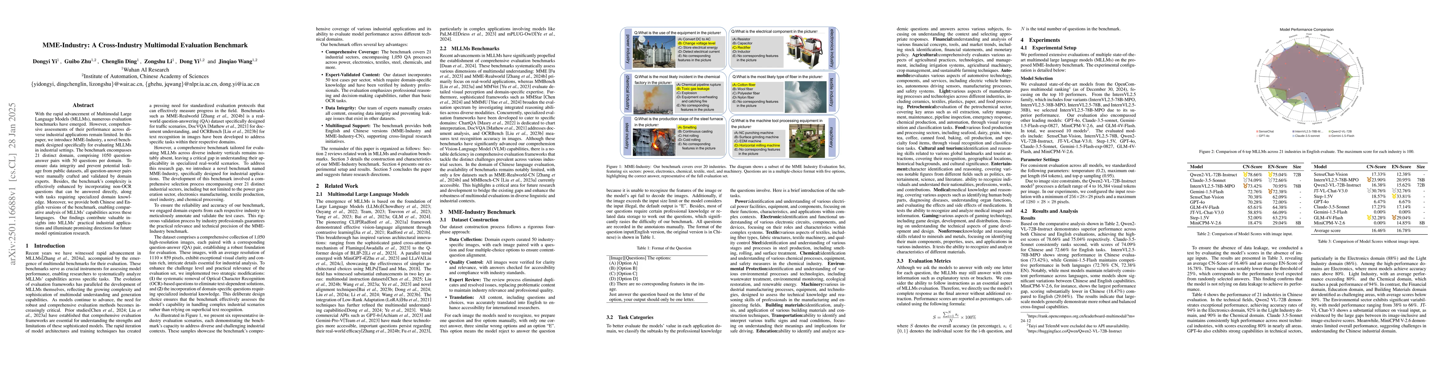 Thumbnail for MME-Industry: A Cross-Industry Multimodal Evaluation Benchmark