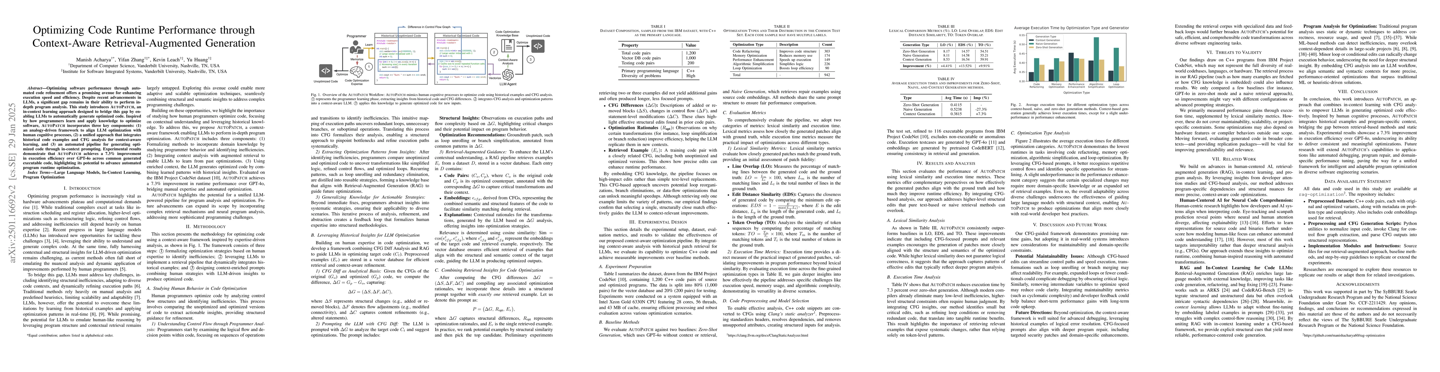 Thumbnail for Optimizing Code Runtime Performance through Context-Aware
  Retrieval-Augmented Generation