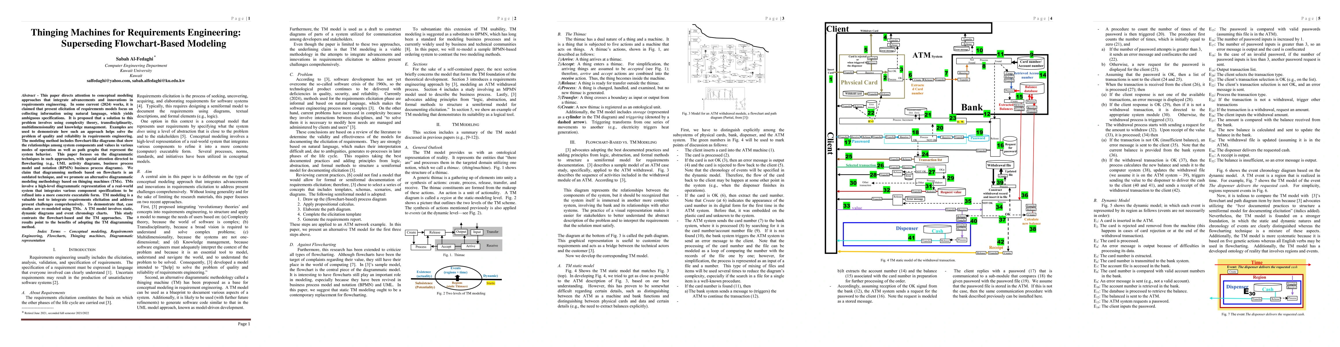 Thumbnail for Thinging Machines for Requirements Engineering: Superseding
  Flowchart-Based Modeling