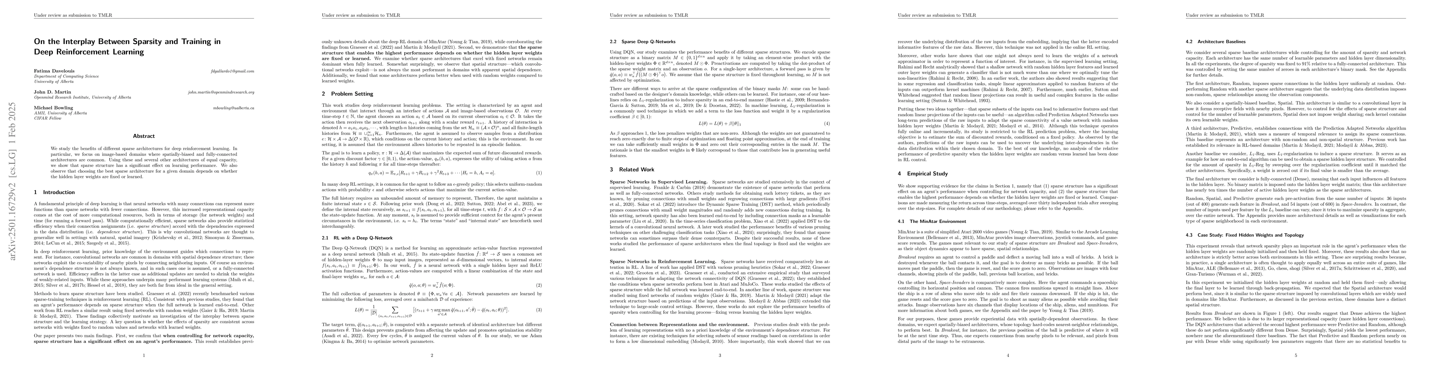 Thumbnail for On the Interplay Between Sparsity and Training in Deep Reinforcement
  Learning