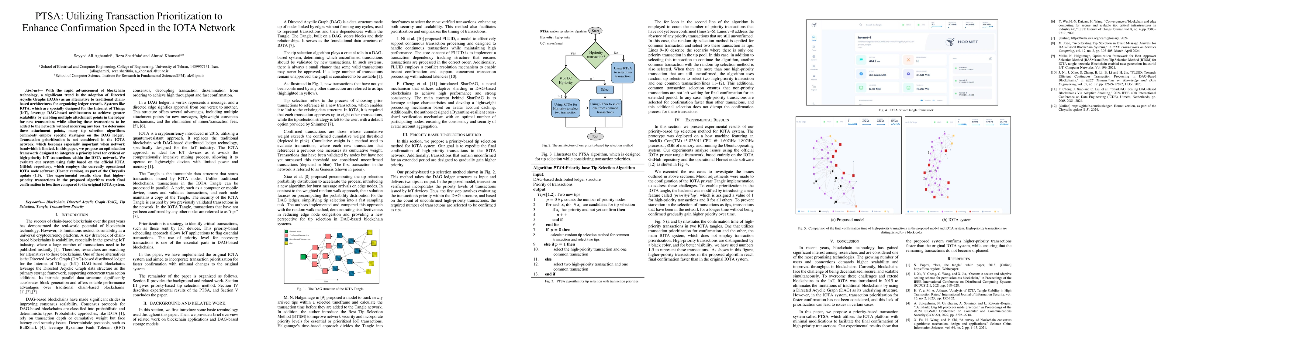 Thumbnail for PTSA: Utilizing Transaction Prioritization to Enhance Confirmation Speed
  in the IOTA Network