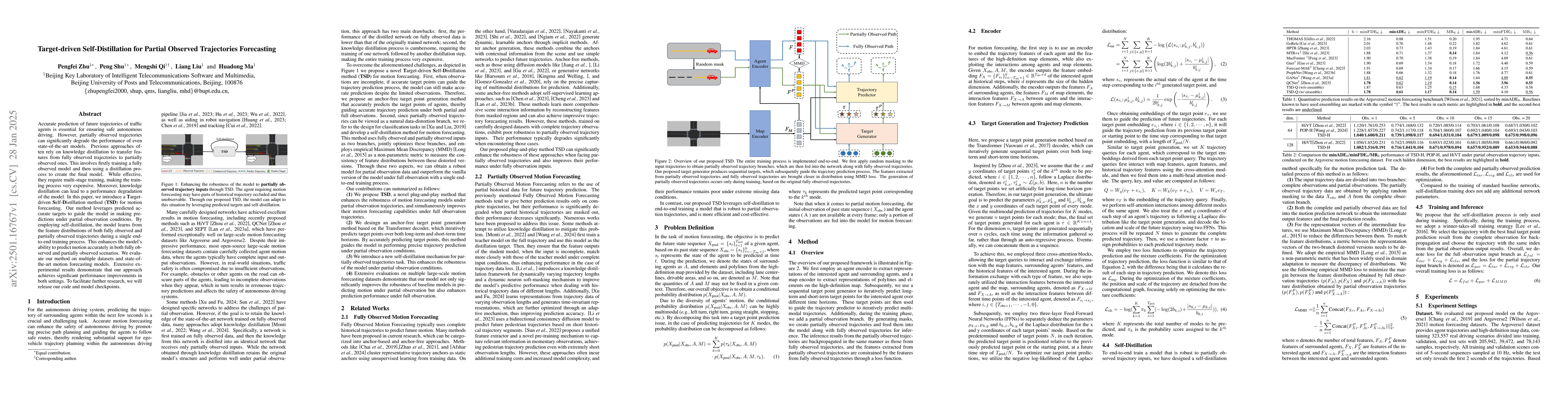 Thumbnail for Target-driven Self-Distillation for Partial Observed Trajectories
  Forecasting