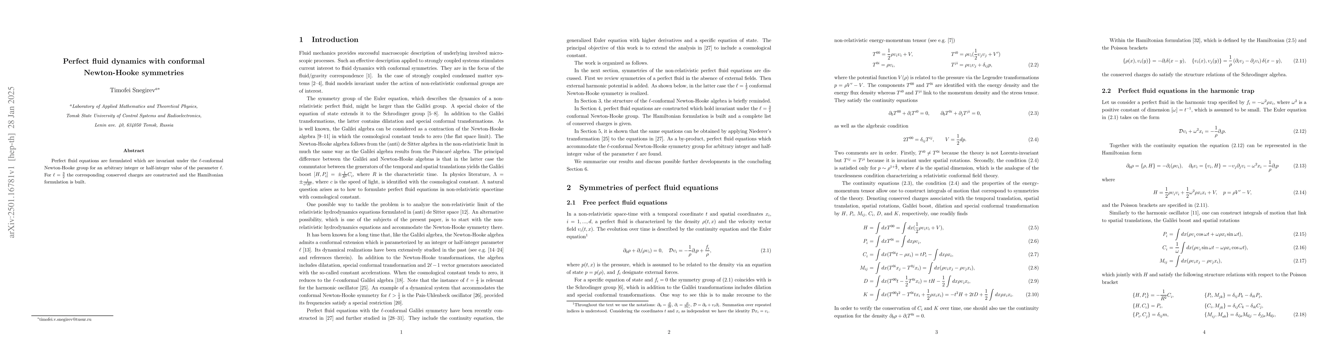 Thumbnail for Perfect fluid dynamics with conformal Newton-Hooke symmetries