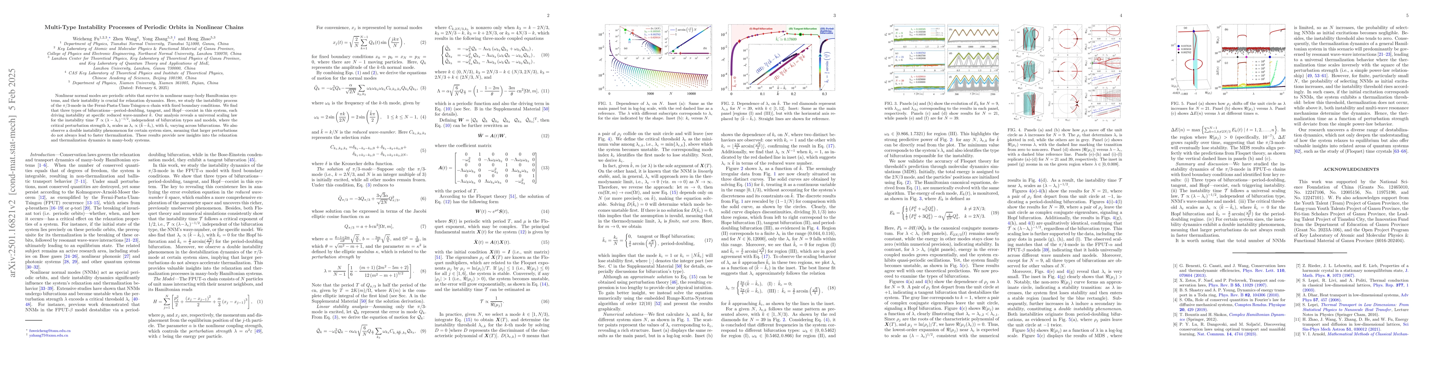 Thumbnail for Multi-types of Instability Process of Periodic Orbits in Nonlinear
  Chains