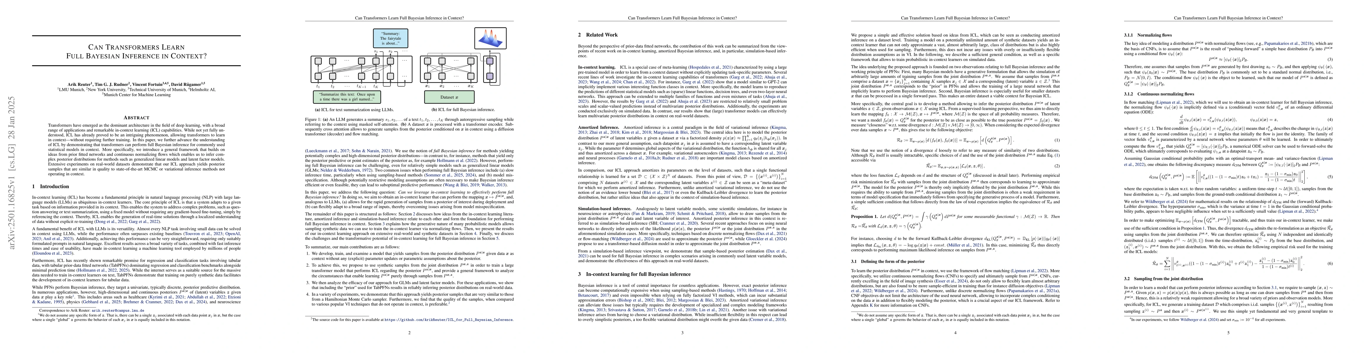 Thumbnail for Can Transformers Learn Full Bayesian Inference in Context?