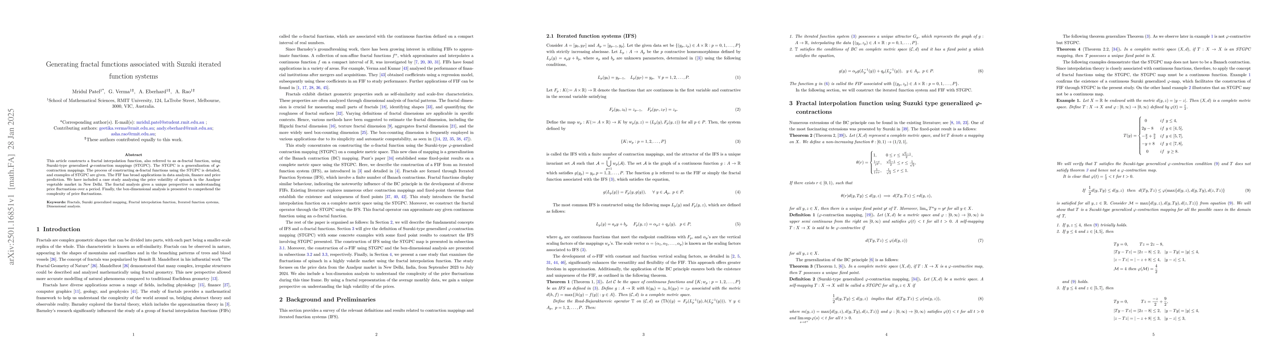 Thumbnail for Generating fractal functions associated with Suzuki iterated function
  systems