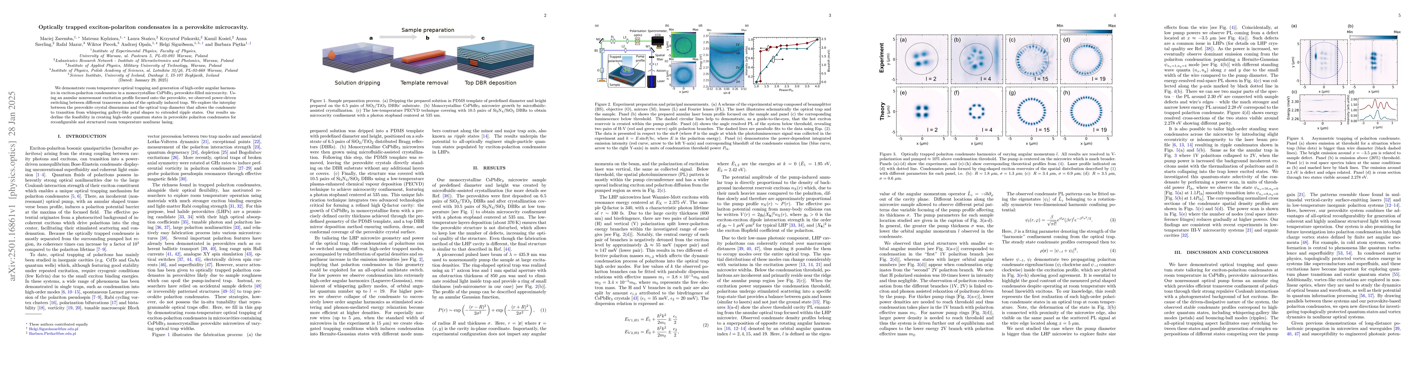 Thumbnail for Optically trapped exciton-polariton condensates in a perovskite
  microcavity