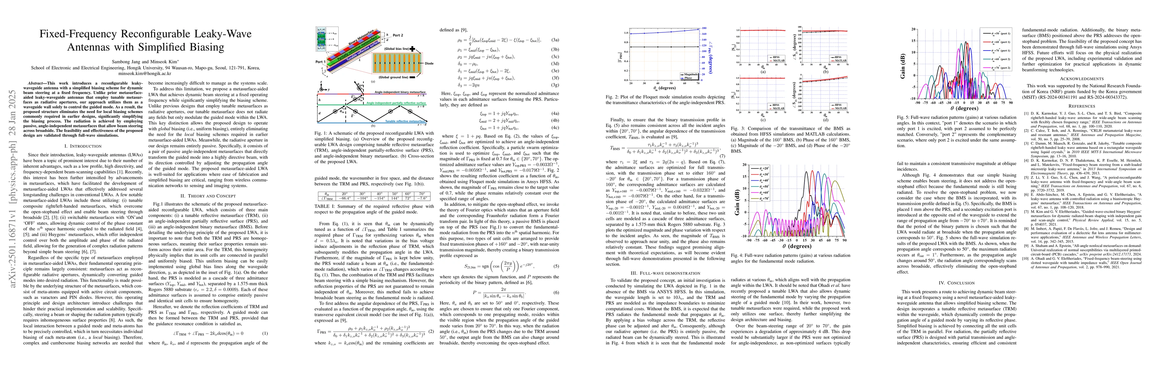 Thumbnail for Fixed-Frequency Reconfigurable Leaky-Wave Antennas with Simplified
  Biasing