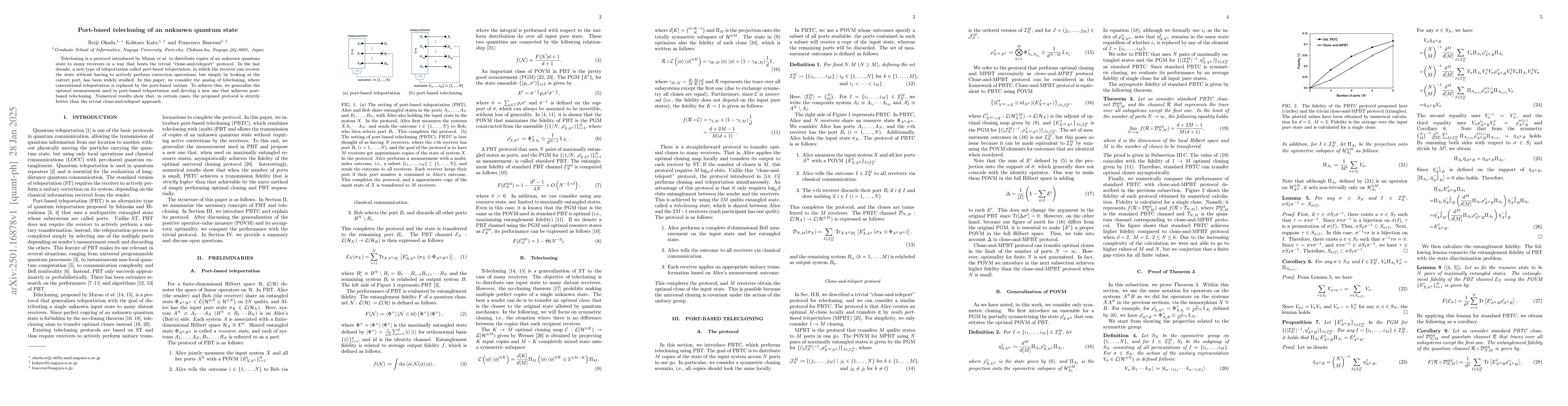 Thumbnail for Port-based telecloning of an unknown quantum state