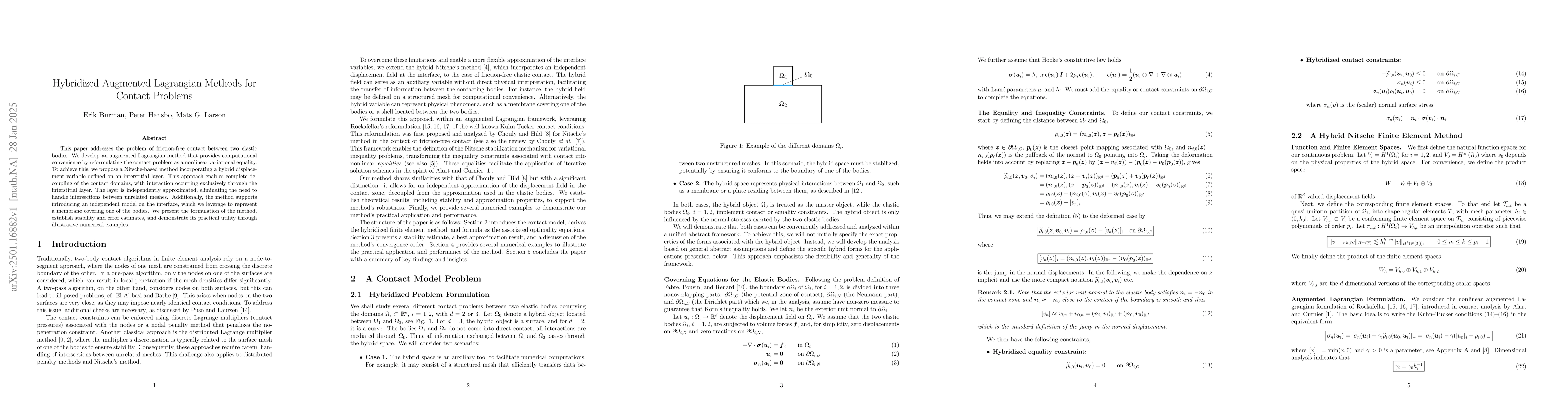 Thumbnail for Hybridized Augmented Lagrangian Methods for Contact Problems