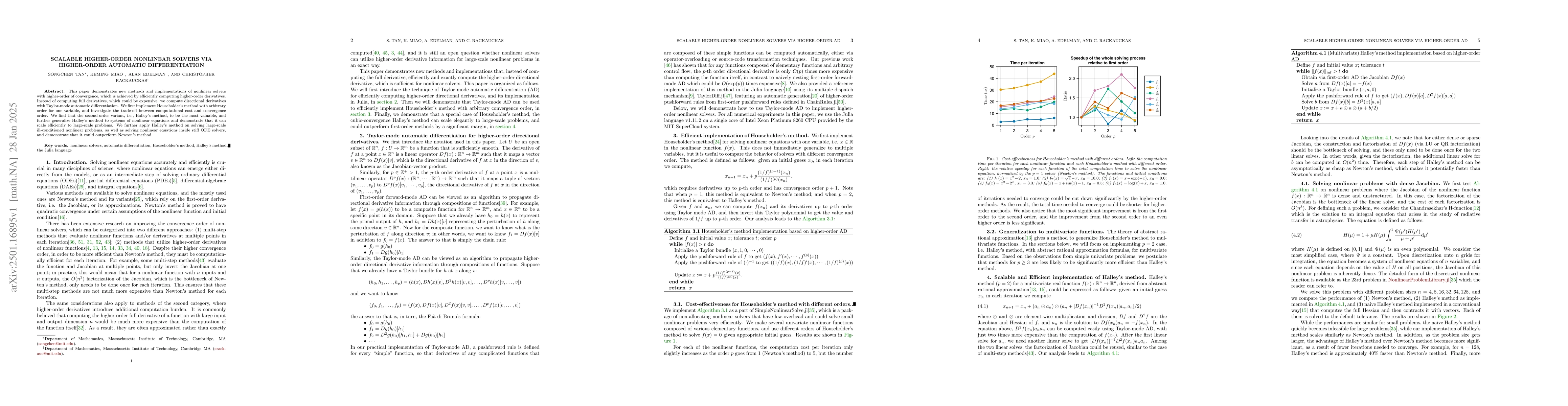 Thumbnail for Scalable higher-order nonlinear solvers via higher-order automatic
  differentiation