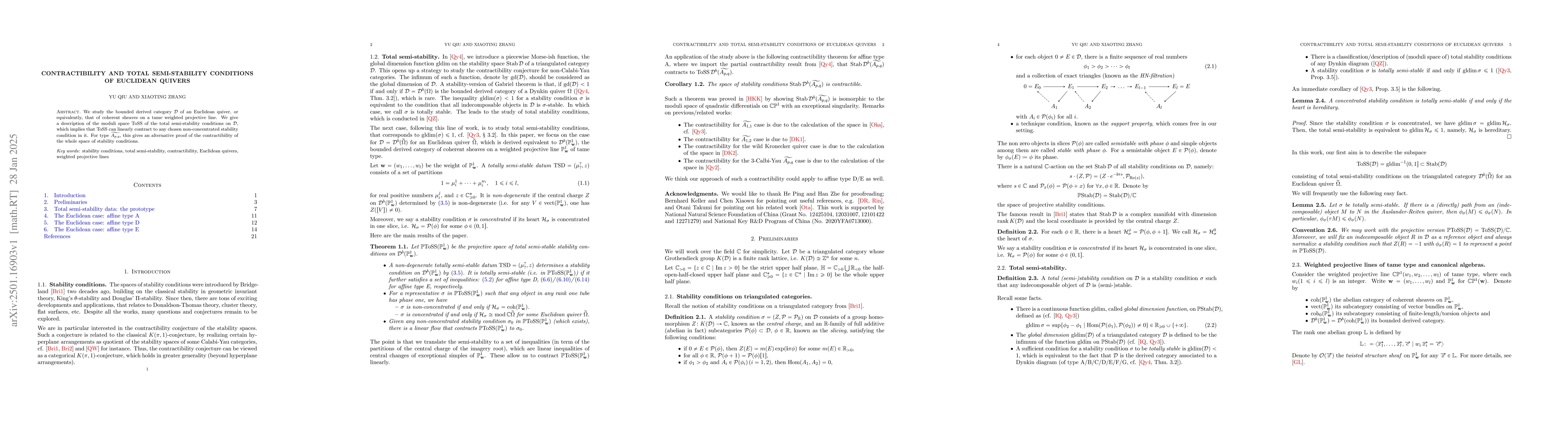 Thumbnail for Contractibility and total semi-stability conditions of Euclidean quivers
